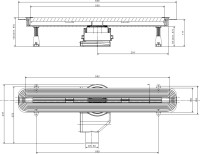 Душевой трап (лоток) Pestan Confluo Slim Line 550 с решеткой