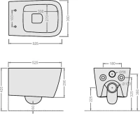 Унитаз подвесной ArtCeram A16 Rimless ASV003 41 00 безободковый, с микролифтом, matera