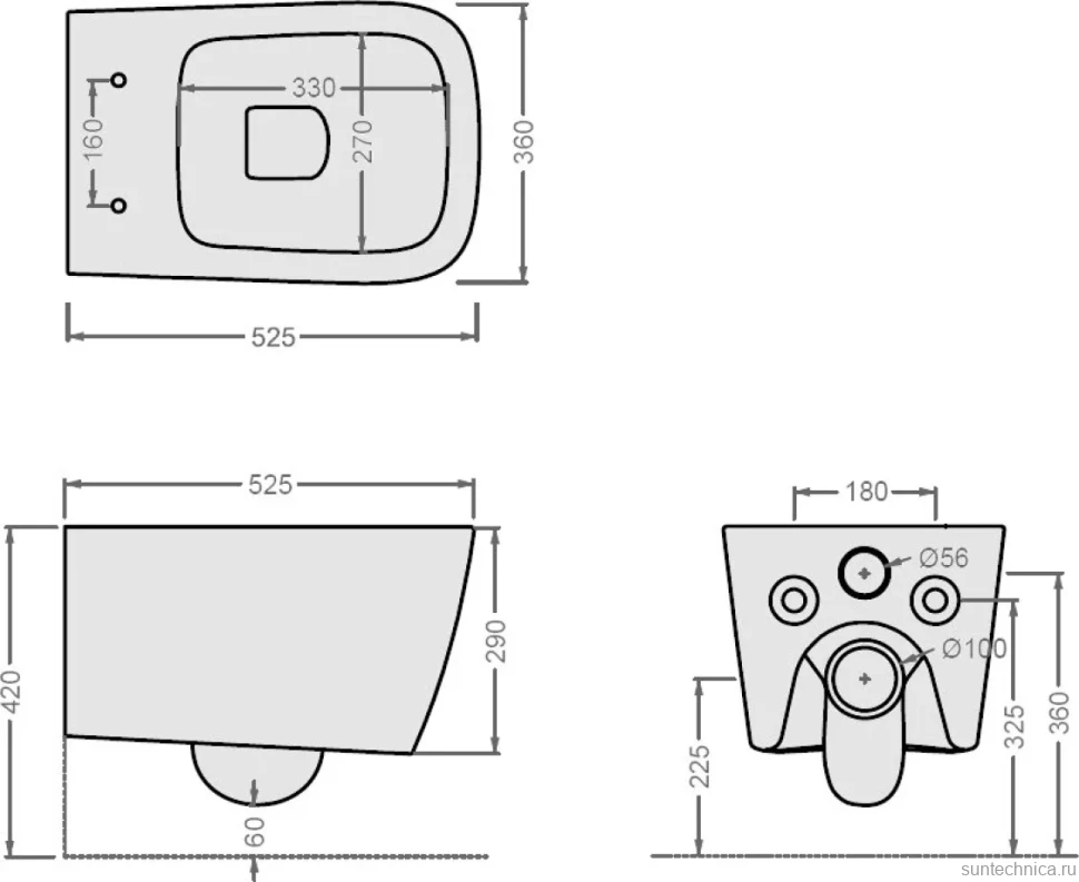 Унитаз подвесной ArtCeram A16 Rimless ASV003 41 00 безободковый, с микролифтом, matera