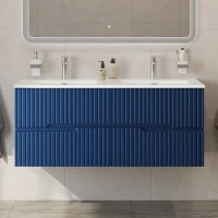 Тумба с раковиной Cezares Duet 120 sapfiro, раковина Cezares CZR-8073-120-2 двойная