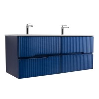 Тумба с раковиной Cezares Duet 120 sapfiro, раковина Cezares CZR-8073-120-2 двойная