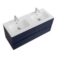Тумба с раковиной Cezares Duet 120 sapfiro, раковина Cezares CZR-8073-120-2 двойная