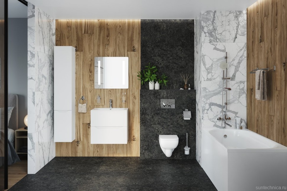 Смеситель с длинным изливом для ванны AM.PM Tender F45A90000