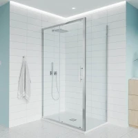 Душевой уголок Veconi Evo 100SP CH 180х100 см, профиль глянцевый хром, стекло прозрачное