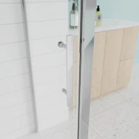 Душевой уголок Veconi Evo 100SP CH 180х100 см, профиль глянцевый хром, стекло прозрачное