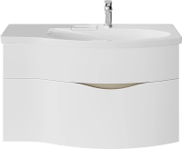 Тумба с раковиной KERAMA MARAZZI Riva 100, правая подвесная, белая матовая