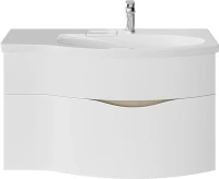 Тумба с раковиной KERAMA MARAZZI Riva 100, правая подвесная, белая матовая
