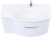 Тумба с раковиной KERAMA MARAZZI Riva 100, правая подвесная, белая матовая