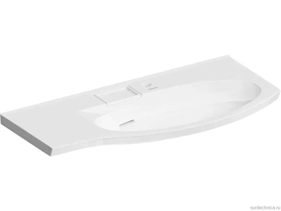 Тумба с раковиной KERAMA MARAZZI Riva 100, правая подвесная, белая матовая