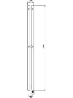 Полотенцесушитель электрический Secado Сандриго 2К 1300/70 130x10 см, подключение справа, графит, I-образный