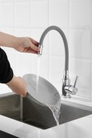 Смеситель для кухни BELZ B809 B73809-3 с гибким изливом, хром