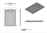 Поддон для душа Esbano Luxe ESPLM128DR бежевый мрамор
