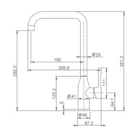 Смеситель для кухни Splenka S206.40.09, графит