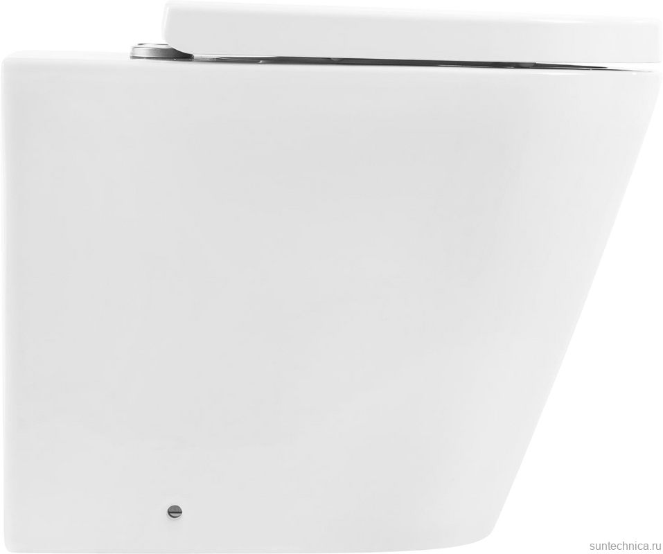 Унитаз приставной напольный BelBagno Flay-r BB1003CBR безободковый, крышка BB105SC с микролифтом