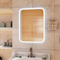Зеркало CONTINENT Glamour ЗЛП536 70х90 с подсветкой, с подогревом