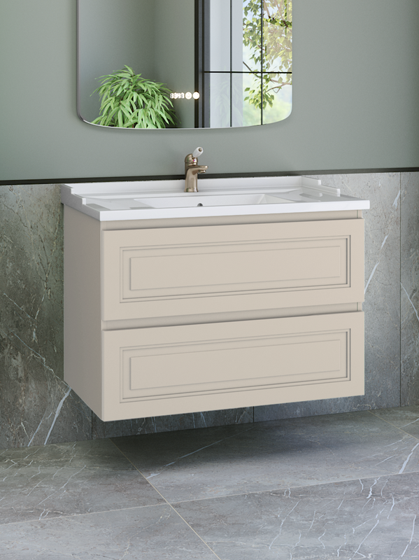 Тумба с раковиной Caprigo Wales 90 беж лайт