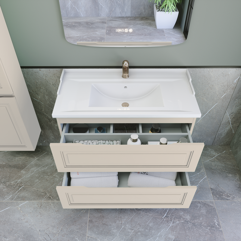 Тумба с раковиной Caprigo Wales 90 беж лайт