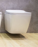 Унитаз подвесной Art&Max Maxima AM010CHR/AM010SC с микролифтом, белый