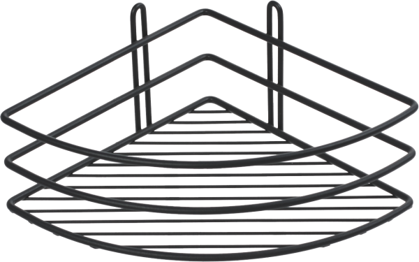 Полка Fixsen FX-710B-1 угловая, черная