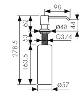 Дозатор для кухонной мойки Kaiser KH-3011 бронза