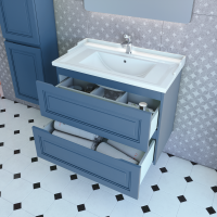 Тумба с раковиной Caprigo Wales Смальти 80 бриллиантово-синяя