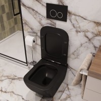 Унитаз подвесной Ceruttispa Mimi Aria MB CT8920 безободковый, с микролифтом