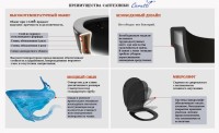 Унитаз подвесной Ceruttispa Mimi Aria MB CT8920 безободковый, с микролифтом