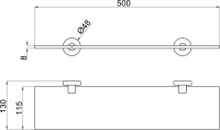 Полка Allen Brau Priority 6.31013-BN 50 см, брашированный никель
