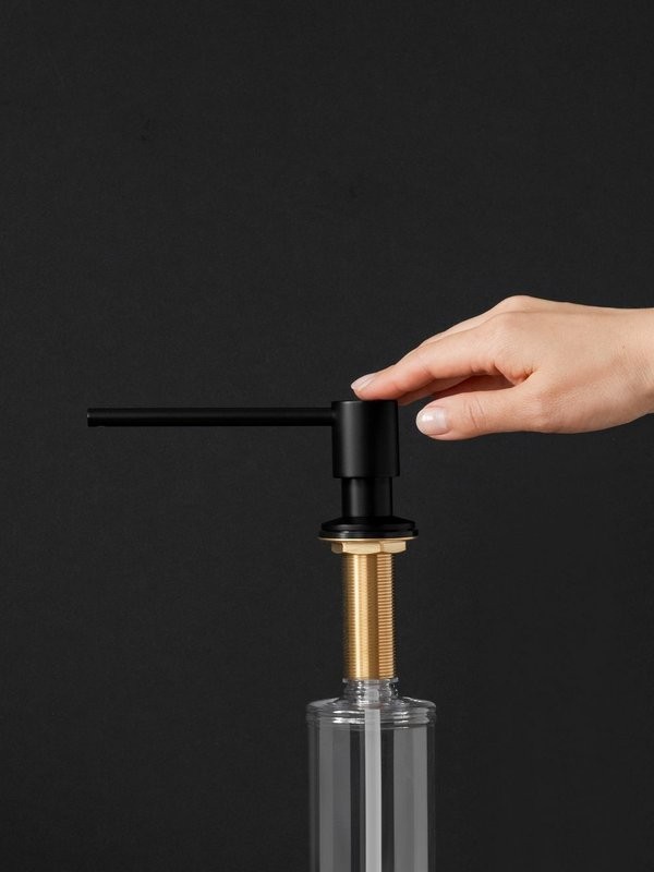 Дозатор для кухонной мойки AltroBagno Flusso 080505MB матовый черный