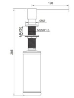 Дозатор для кухонной мойки AltroBagno Flusso 080505MB матовый черный