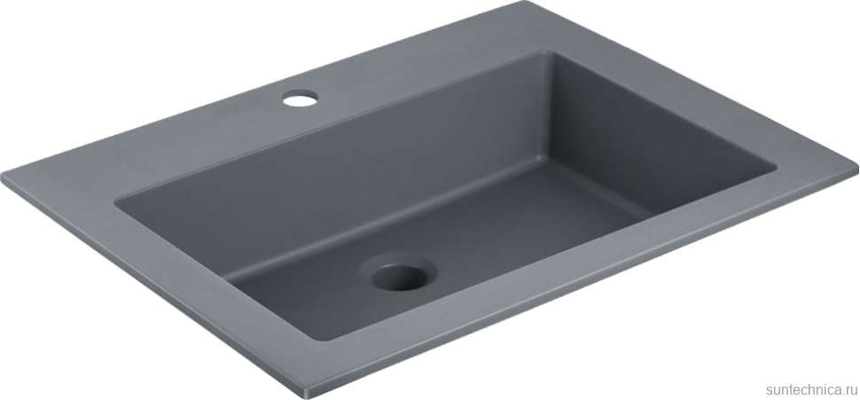 Мебель для ванной комнаты Vincea Chiara 2D 60, 2 ящика, натуральный дуб, с серой раковиной