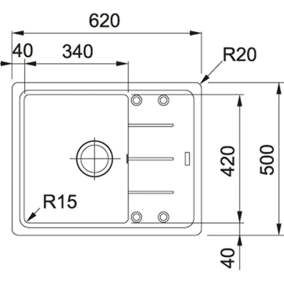 Мойка кухонная Franke Maris Basis BFG 611C оникс