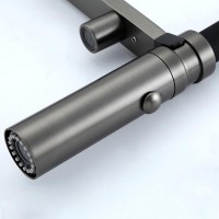 Смеситель для кухни Gappo G4397-89 с гибким изливом, оружейная сталь