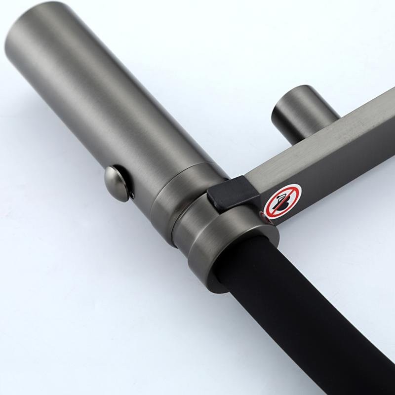Смеситель для кухни Gappo G4397-89 с гибким изливом, оружейная сталь