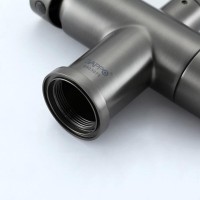 Смеситель для кухни Gappo G4397-89 с гибким изливом, оружейная сталь