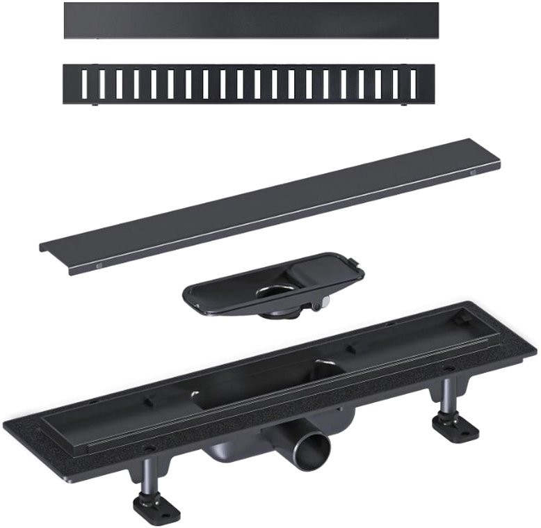 Душевой трап Good Door ТЛ00033 54,5x5,3 см, черный