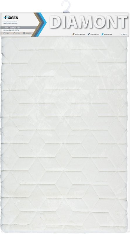 Коврик Fixsen Diamont FX-9050W 120x70, белый