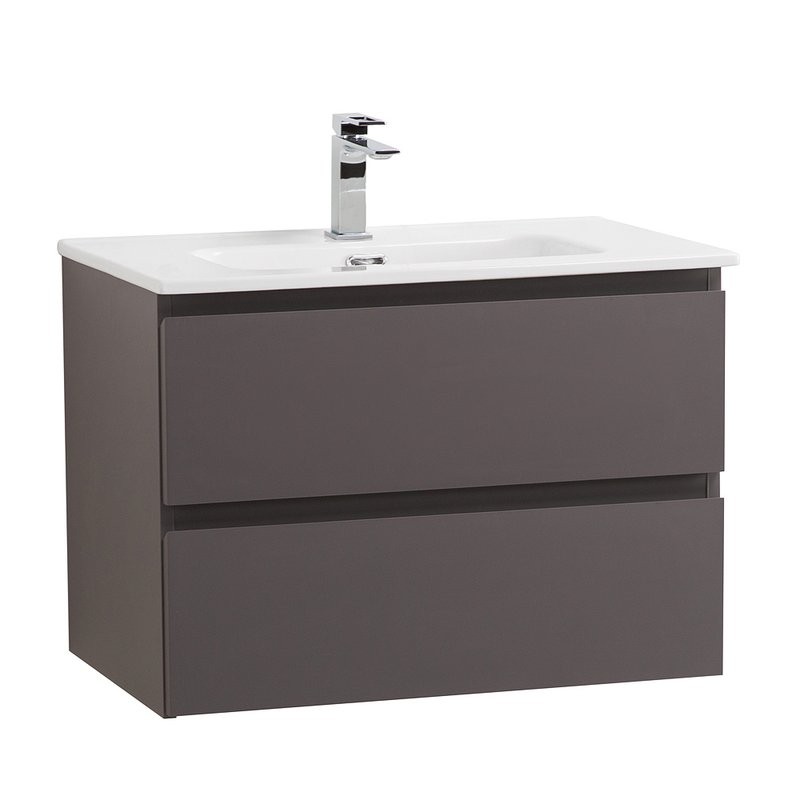Тумба под раковину без столешницы BelBagno Kraft 60 подвесная, матовая темно-серая