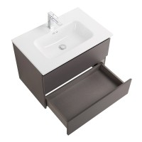 Тумба под раковину без столешницы BelBagno Kraft 60 подвесная, матовая темно-серая