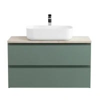 Тумба под раковину со столешницей BelBagno Kraft 100 подвесная, матовая еловая, столешница kep-100-mco