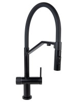 Смеситель для кухни Agger Elegant A3241444 с гибким изливом, черный матовый