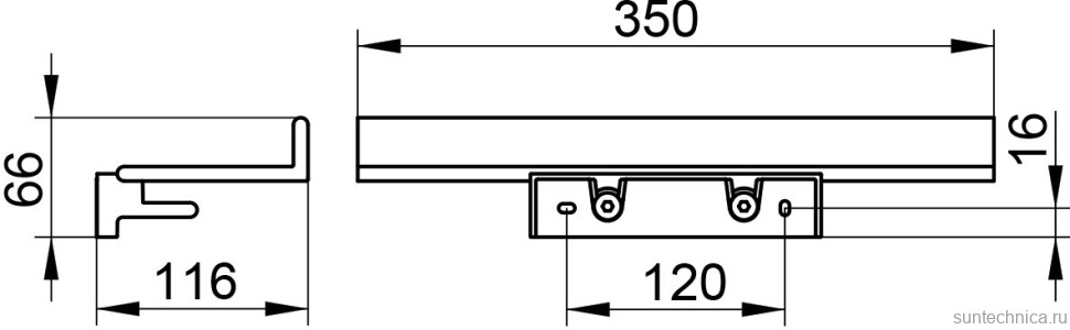 Полка Keuco Reva 12859510000 со стеклоочистителем, белая