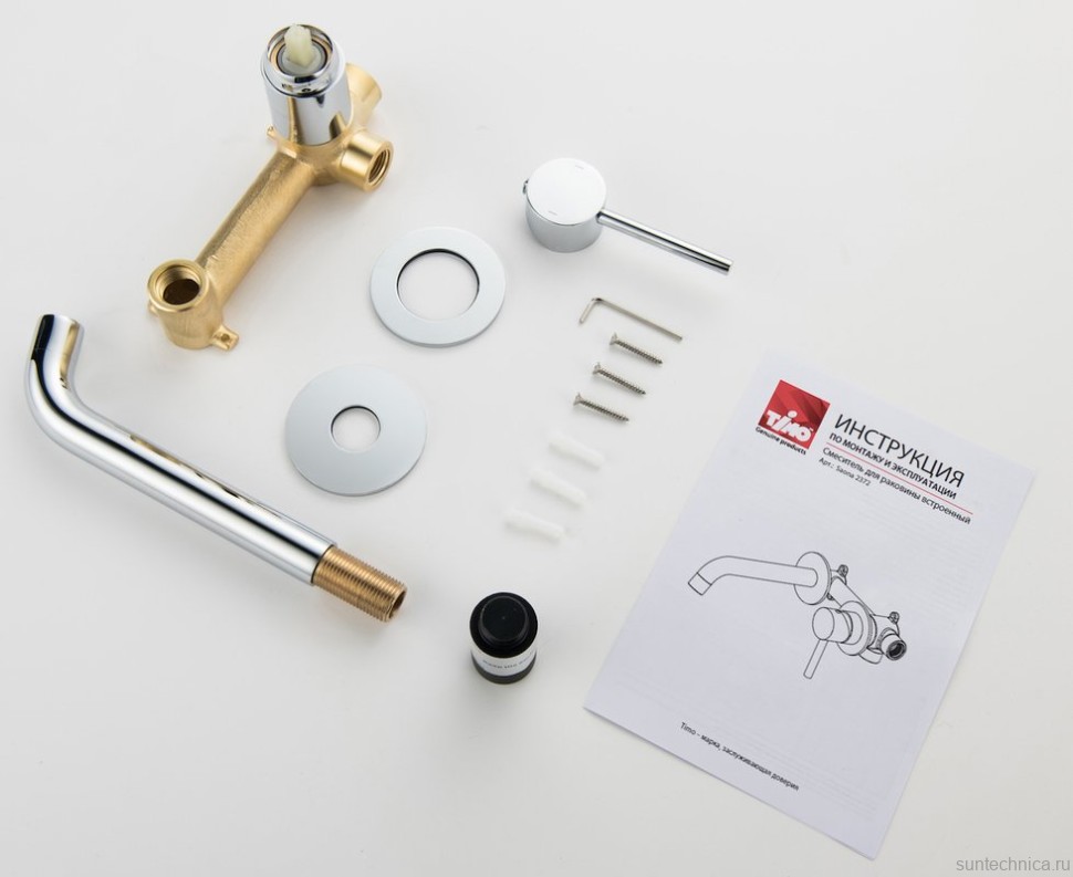 Смеситель для раковины Timo Saona 2372/00SM С ВНУТРЕННЕЙ ЧАСТЬЮ, хром