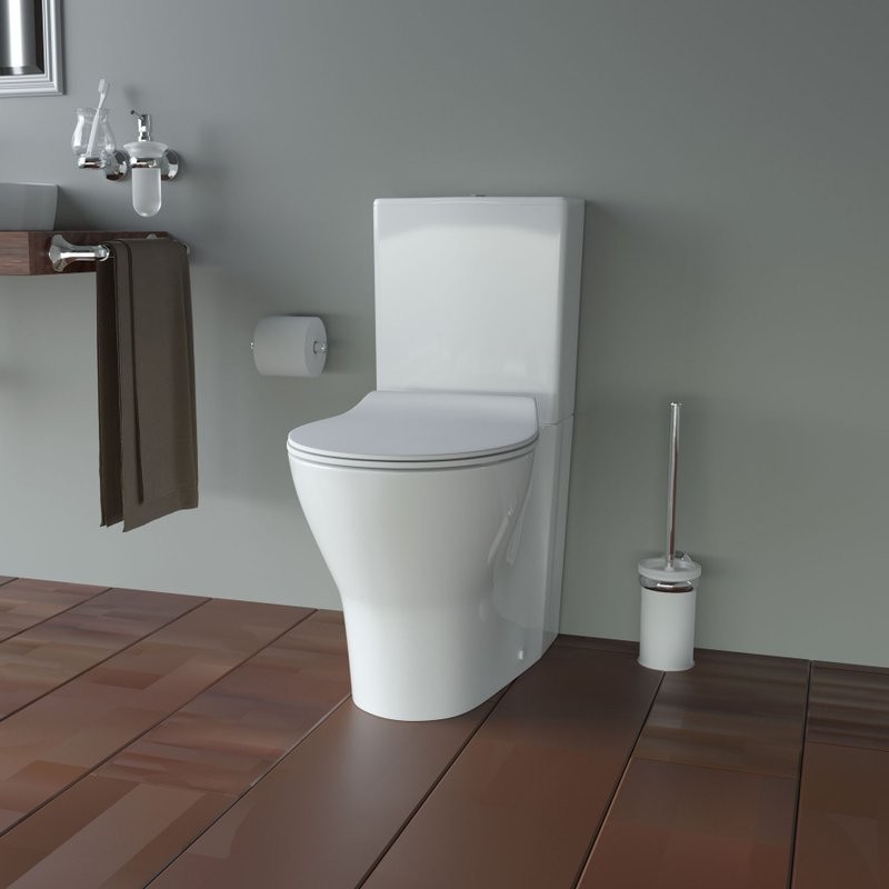 Унитаз-компакт напольный Керамин Сканди Slim МЛ CDB00029301 белый