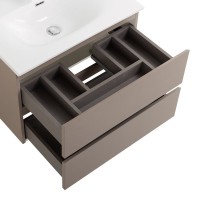 Мебель для ванной комнаты BelBagno Kraft 70 подвесная, матовая бежевая, раковина bb-8099-70