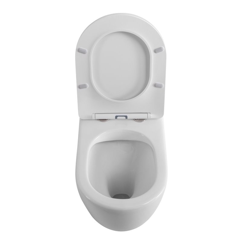 Унитаз приставной напольный BelBagno Sfera-r BB2141CBR/SC безободковый, с микролифтом, белый глянцевый