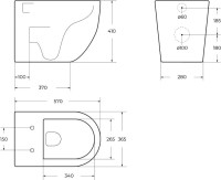 Унитаз приставной напольный BelBagno Sfera-r BB2141CBR/SC безободковый, с микролифтом, белый глянцевый