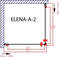 Душевой уголок Cezares Elena A2 80 P Cr