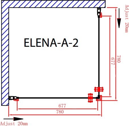 Душевой уголок Cezares Elena A2 80 P Cr