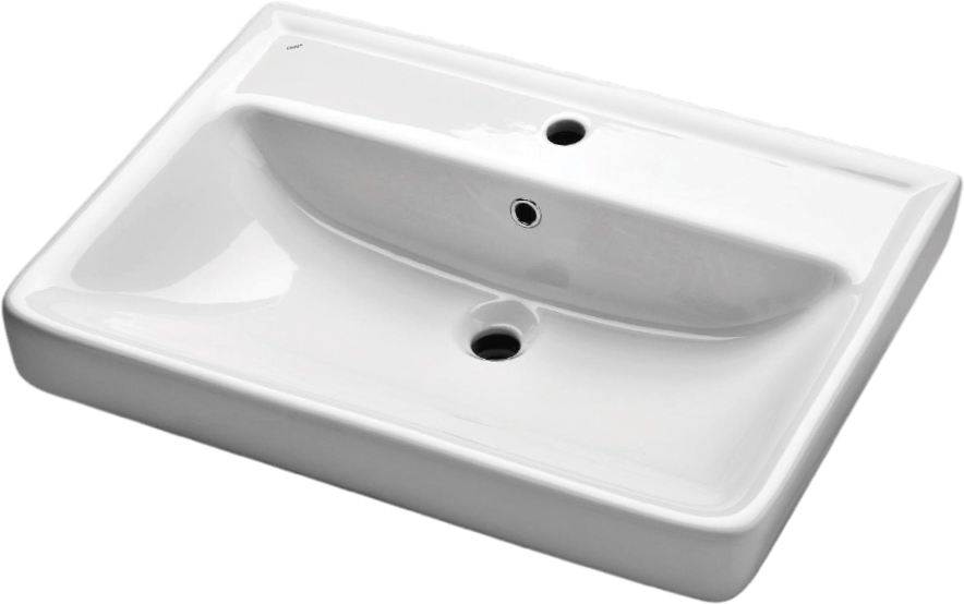 Тумба с раковиной Lemark Combi 70 дуб кантри, белая глянцевая